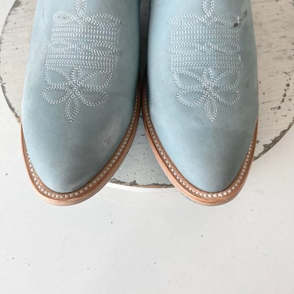 Lane SWEET MEMORIES Knee High Womens Cowboy Boots 12 Light Blue Cowgirl Western - Picture 6 of 11